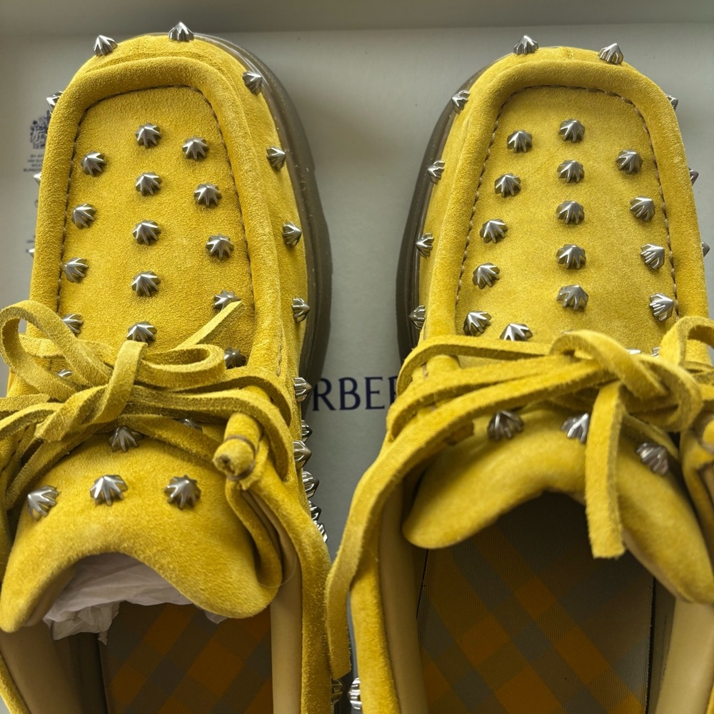 Brand new authentic Burberry men’s leather Spiked shoe loafer - Picture 4 of 8